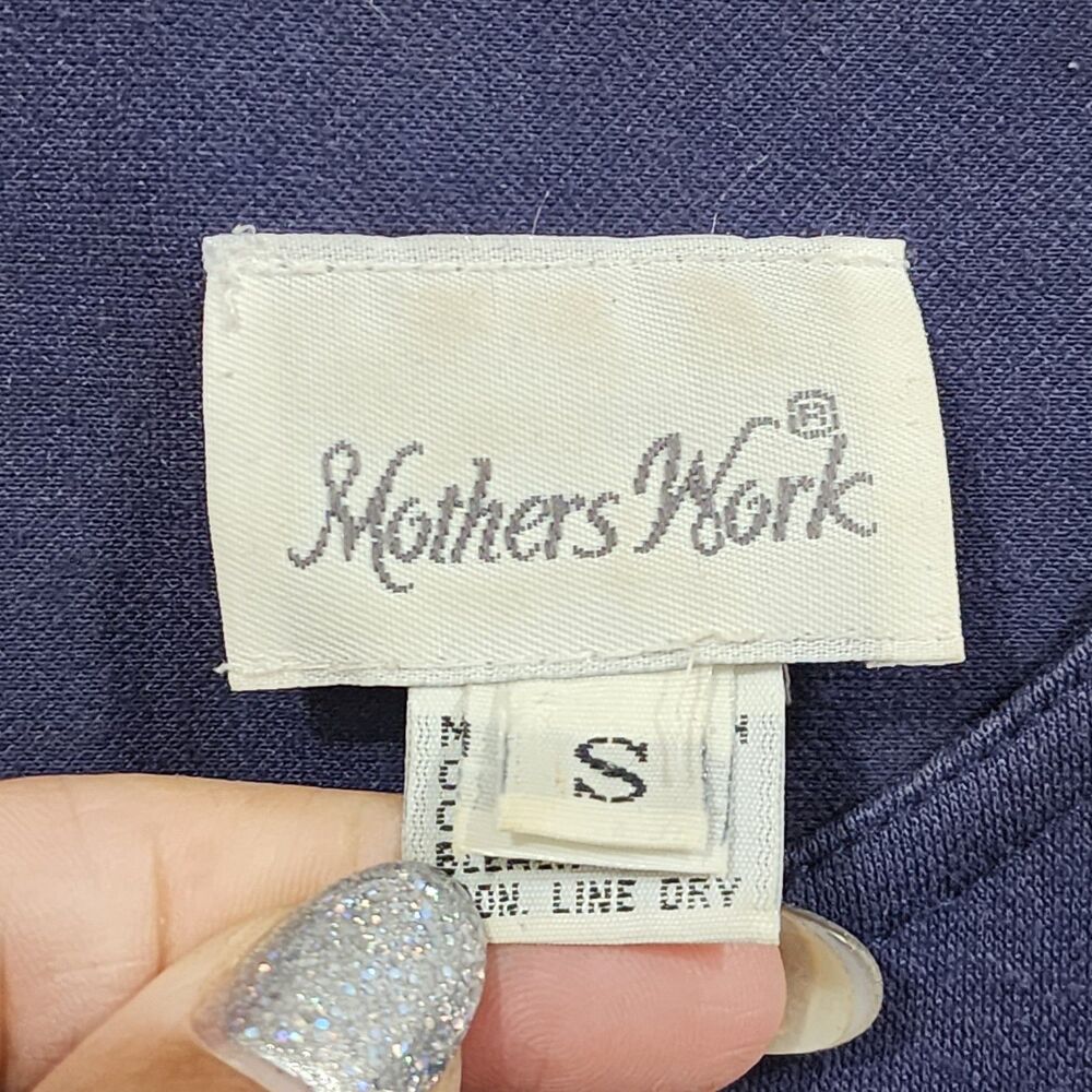 Mothers Work Vintage 80's Classic Knit Jumpsuit Navy Gold Button-down Womens 8 - Picture 5 of 16